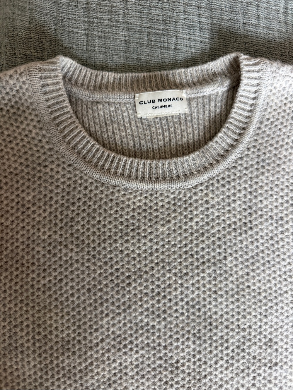 Club Monaco Light Gray Cashmere Crewneck Sweater